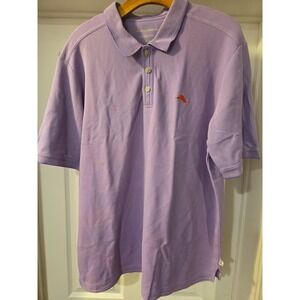 Tommy Bahama Island Zone Supima Cotton Polo Shirt Lavender Mens XL
